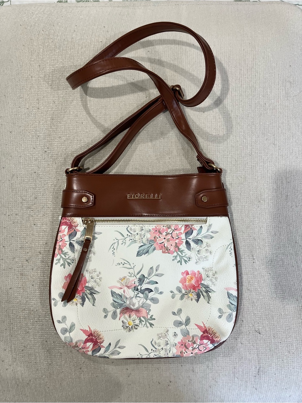 Fiorelli Floral Crossbody Bag – Brown & White Floral Purse